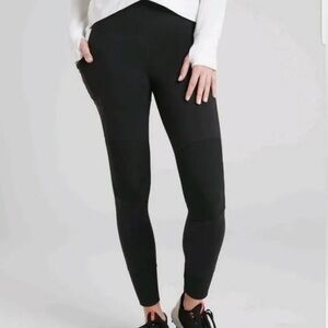 Athleta excursion legging.  Side pockets. ribbed ankles and panels on legs